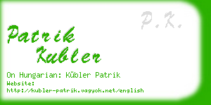 patrik kubler business card